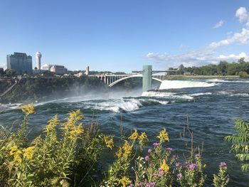 View of bridge over sea