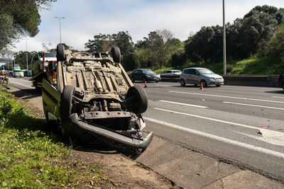 Cars on road