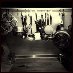 View of kitchen utensils