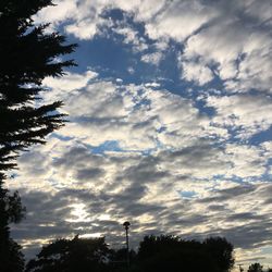 Low angle view of cloudy sky