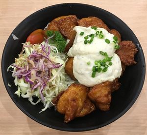 High angle view of meal served in plate