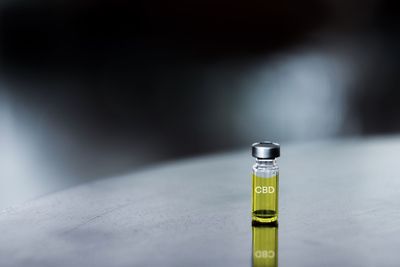 Close-up of bottle on table