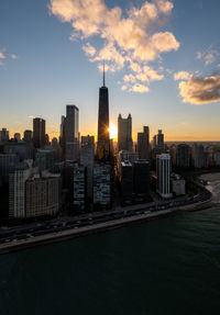 View of city at waterfront