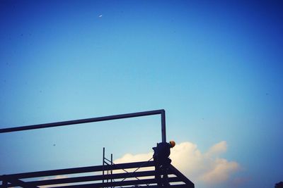 Low angle view of clear blue sky