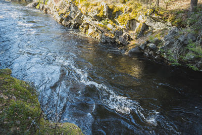 River flowing through rocks