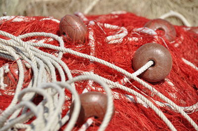 Close-up of fishing net