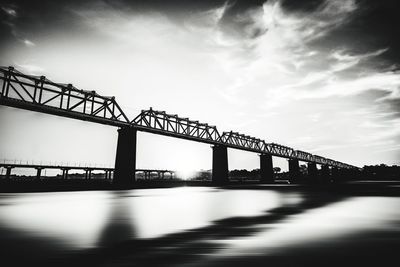 Low angle view of bridge against sky