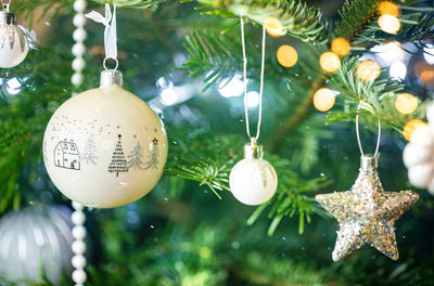 Close-up of christmas decorations
