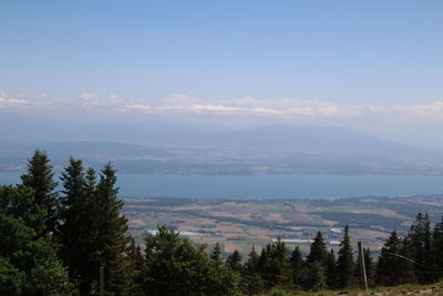 High angle view of landscape against sky
