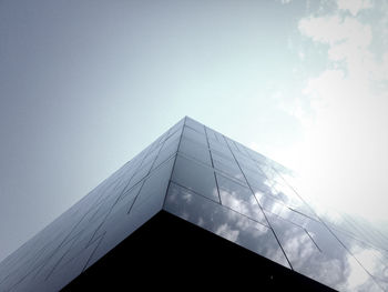 Low angle view of modern building against sky