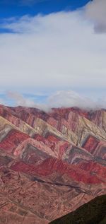 Aerial view of landscape against cloudy sky
