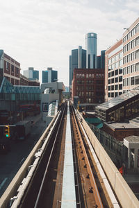 Railway bridge in city