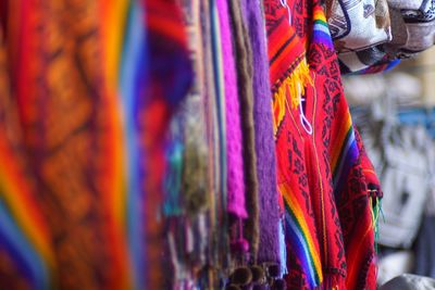 Close-up of colorful for sale in market