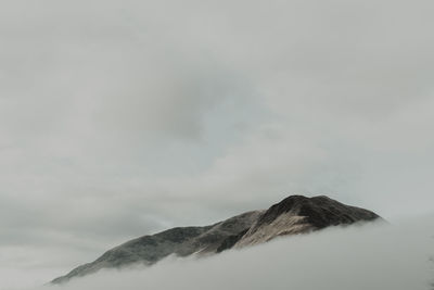 Low angle view of mountain against sky