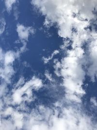 Low angle view of clouds in sky