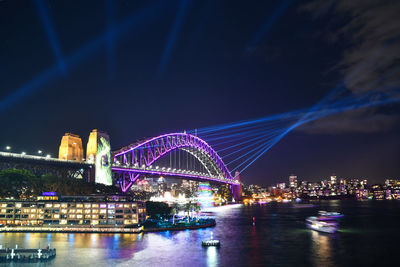 Illuminated city at night