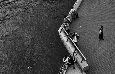 Close-up of woman standing in pond