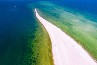 High angle view of beach