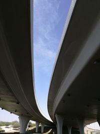 Low angle view of bridge against sky