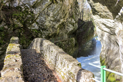 Rock formation in water