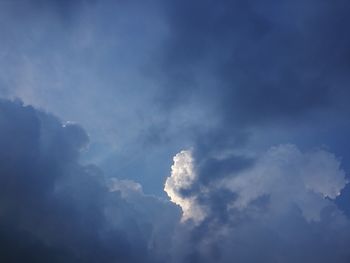 Low angle view of clouds in sky