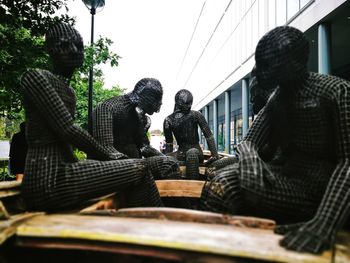 Group of people in front of building