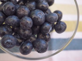 Close-up of grapes in bowl