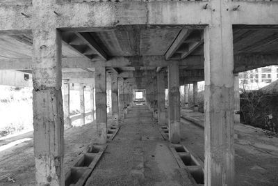 Interior of abandoned building