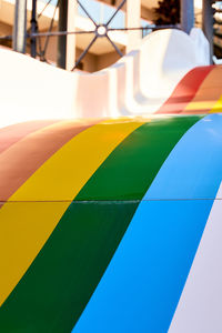 Close-up of multi colored flag