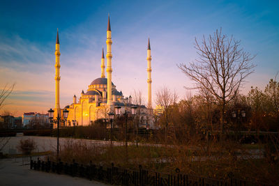 View of temple building against sky