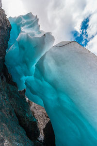 Scenic view of frozen landscape against sky