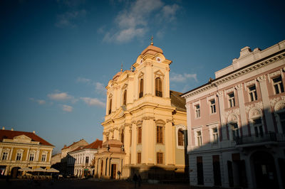 Low angle view of cathedral against sky in city