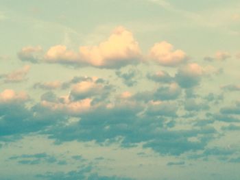 Low angle view of cloudy sky