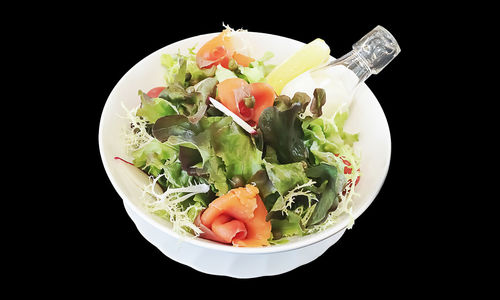 Close-up of fruit salad in plate