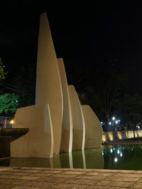 View of illuminated city at night