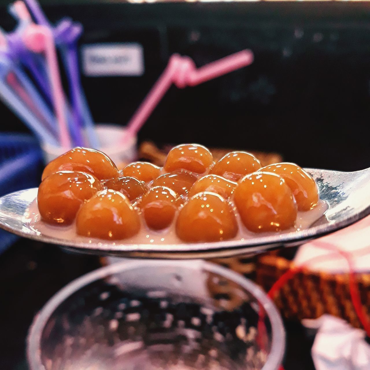 food, food and drink, freshness, close-up, indoors, ready-to-eat, selective focus, still life, serving size, no people, orange color, healthy eating, focus on foreground, indulgence, kitchen utensil, plate, sweet food, container, asian food, temptation, japanese food, snack, tray