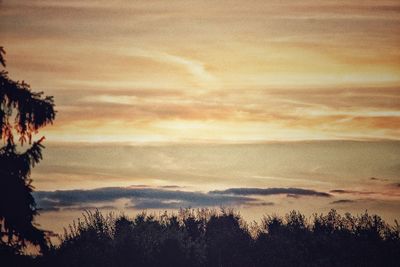 Silhouette of landscape at sunset