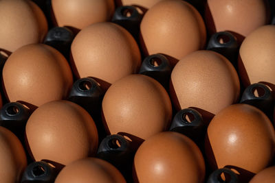 Full frame shot of eggs