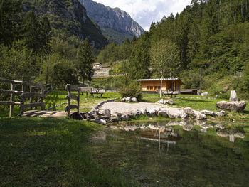 Scenic view of landscape with mountains in background