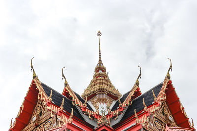 Low angle view of traditional building against sky