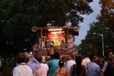 Group of people in temple