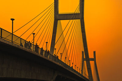 Sunset at naini bridge, allahabad, india