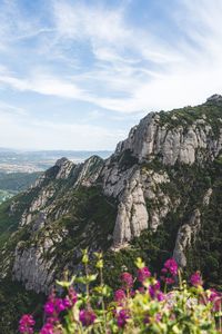 Scenic view of rocky mountains against sky