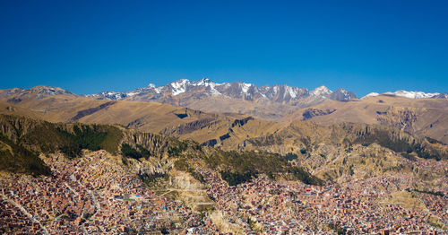 High angle shot of townscape