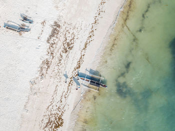 Aerial view of tanjung aan beach, lombok,indonesia