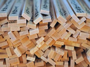 Close-up of timbers
