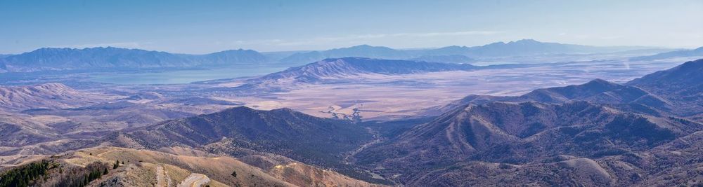 Aerial view of dramatic landscape