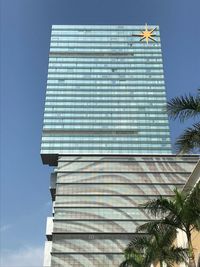 Low angle view of modern building against sky
