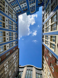 Low angle view of buildings against sky