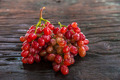 Close-up of strawberries on table